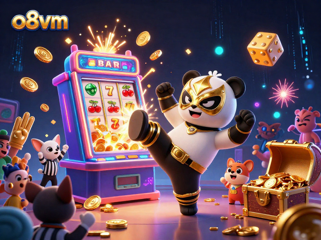 Engage in thrilling gameplay with o8vm's vibrant 3D casino environment featuring exciting gambling elements.