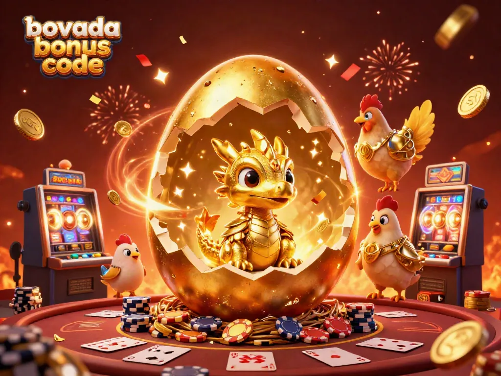 Experience the excitement of Bovada bonus code offers with this stunning dragon and poker scene.