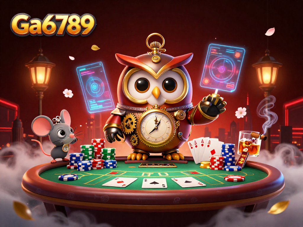 Experience thrilling gameplay with Ga6789 in a vibrant steampunk casino scene.