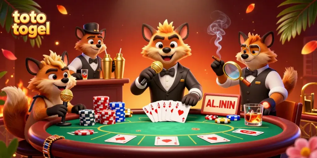 Hyenas run a comedy casino with stand-up, bartending, and ID checking, showcasing toto togel.