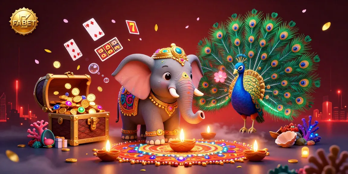 Engage in thrilling gambling adventures with FABET's vibrant casino scene featuring dazzling slot elements.