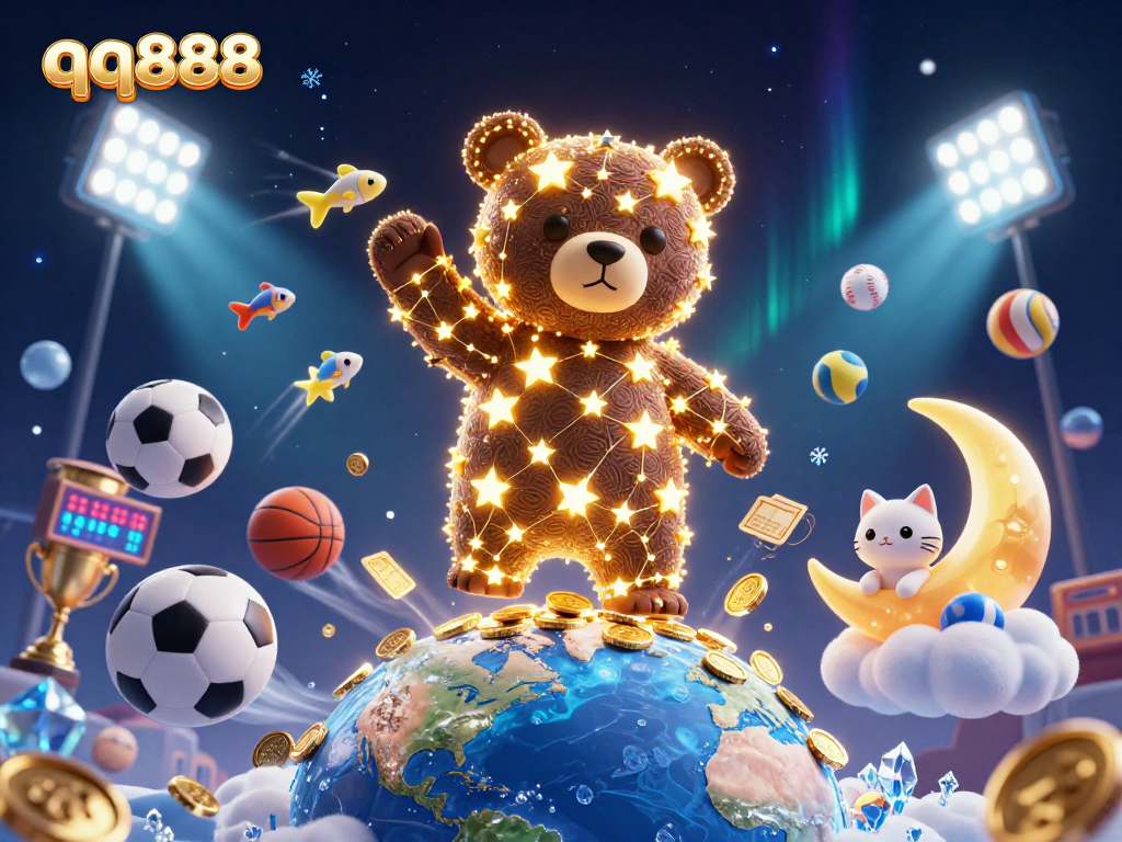 Experience the thrill of qq888 with a colorful illustration of a whimsical casino scene.