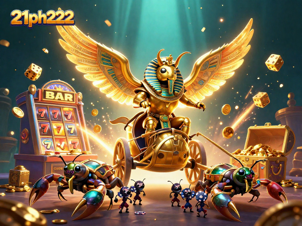 Engage with the thrilling world of 21ph222 as characters celebrate casino wins amidst vibrant gaming elements.