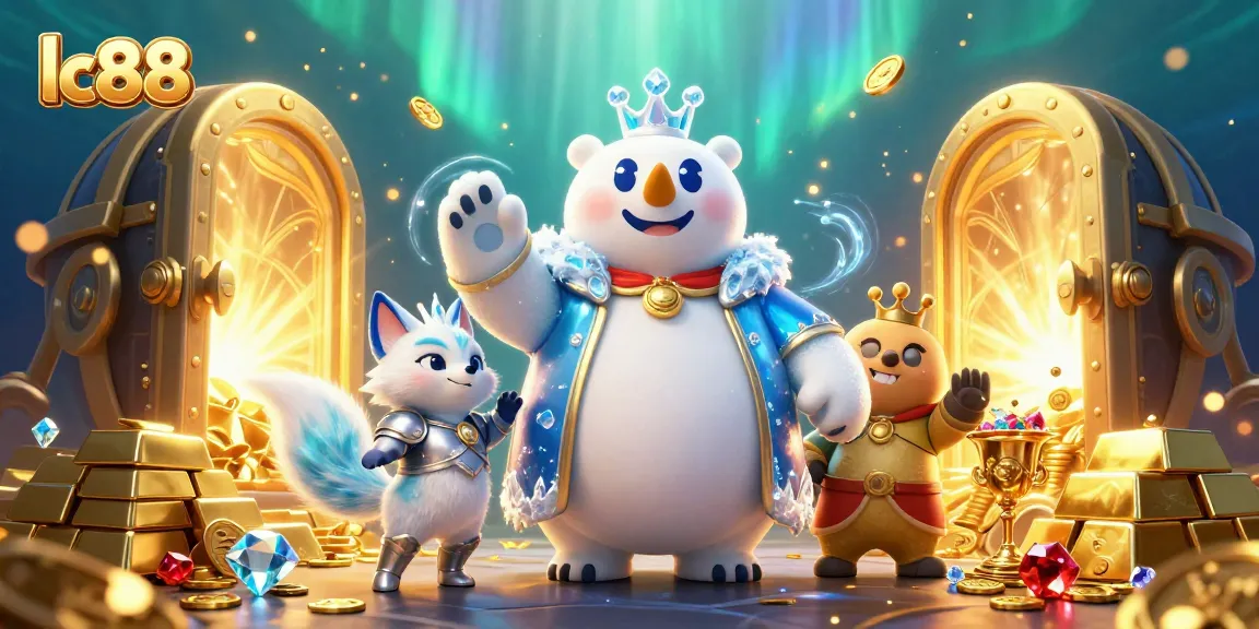 Engage with the thrilling lc88 casino experience amidst a lavish treasure scene.