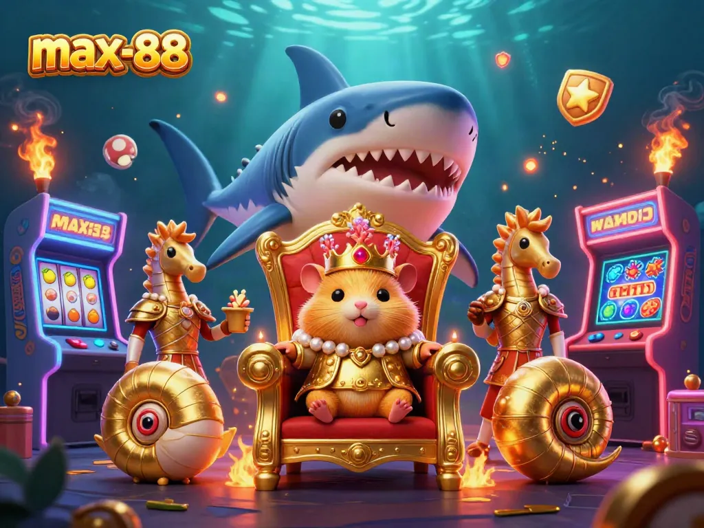 Engage with max-88's thrilling gaming experience featuring cartoon characters and casino elements.
