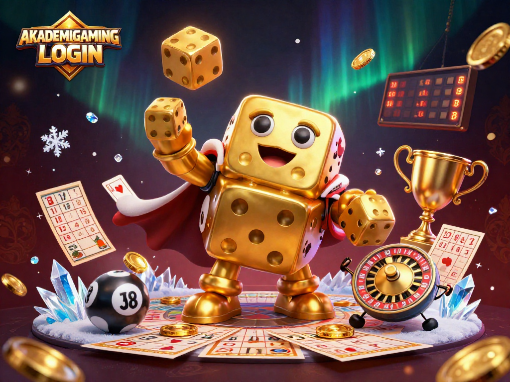 Engage with AKADEMIGAMING LOGIN featuring visually rich lottery gaming elements and dynamic characters.