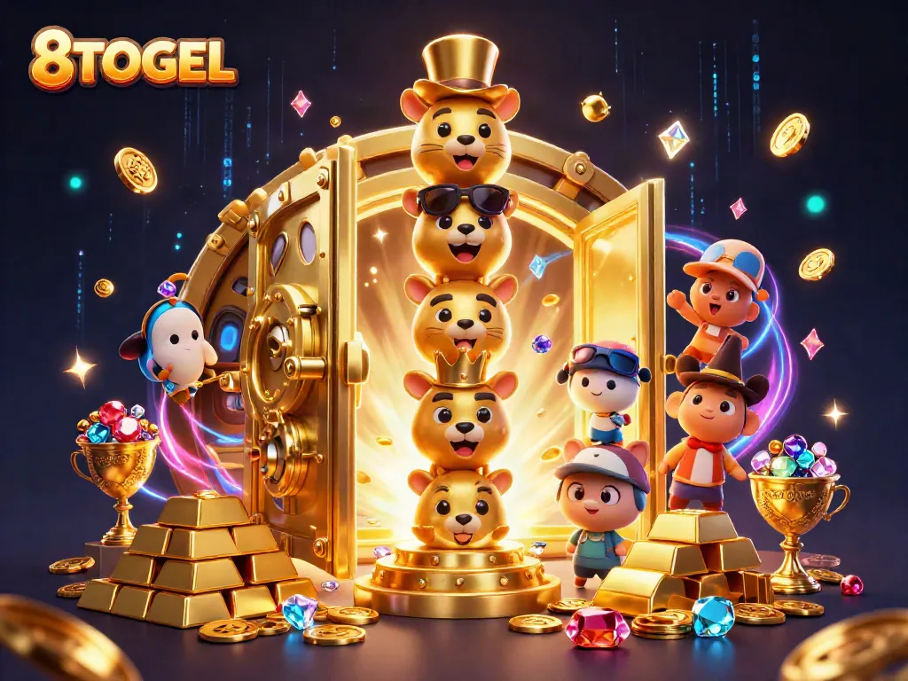 Menghadirkan pengalaman bermain judi di 8TOGEL dengan ilustrasi kasino dan aset keuangan menarik.