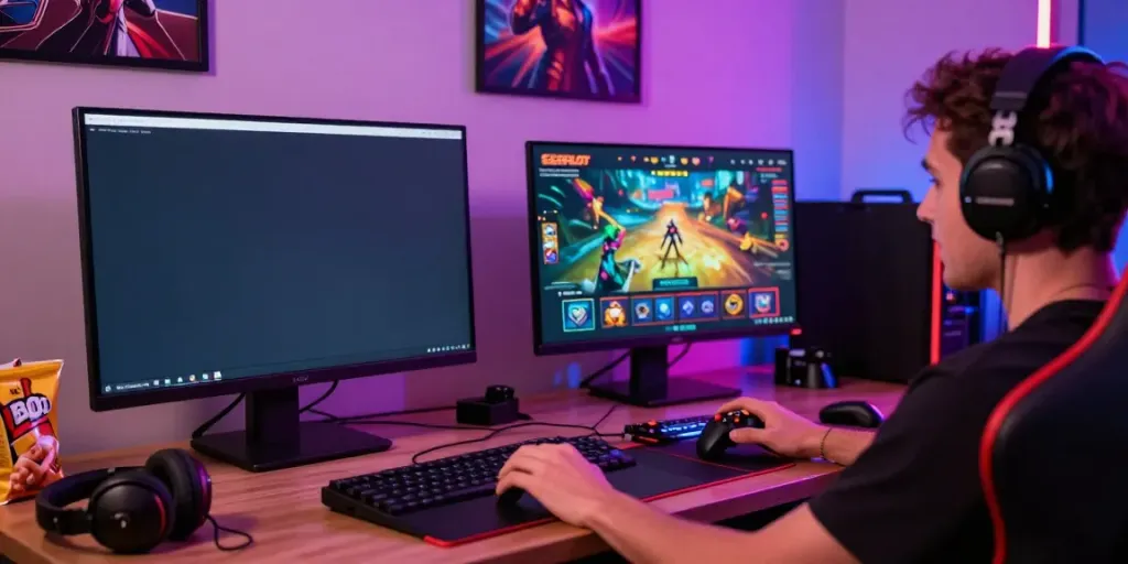 Engaging SGPSLOT online gaming scene featuring player and vivid game graphics.