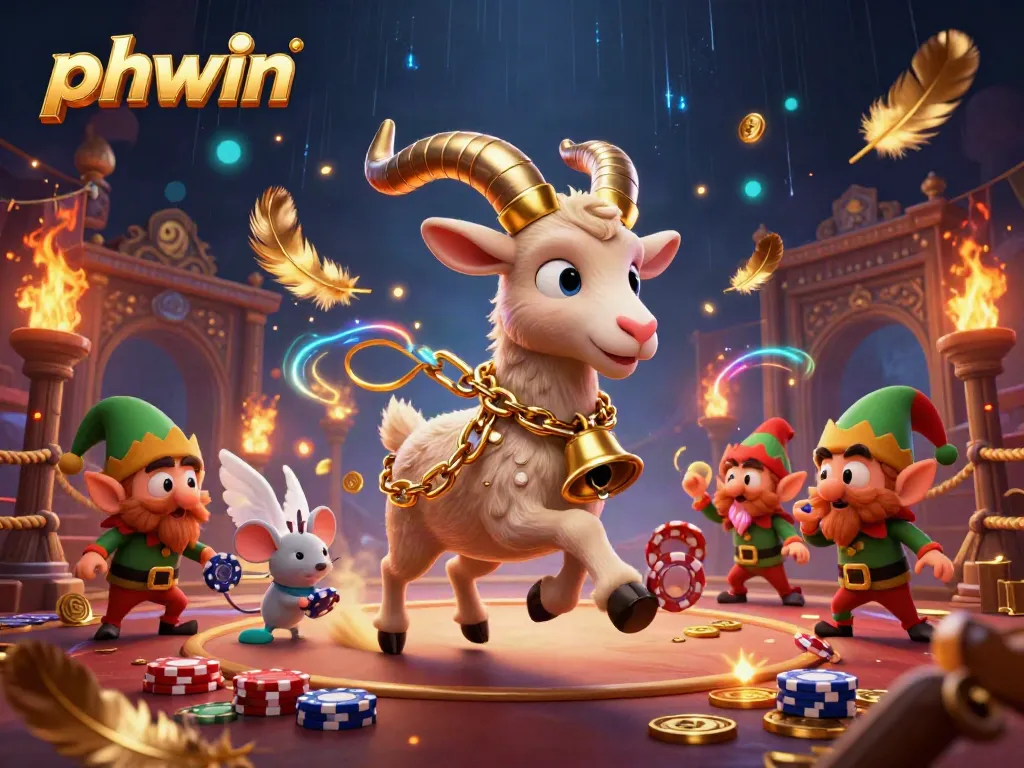 Experience thrilling gameplay at PHWIN with Krampus overseeing chaotic casino antics.