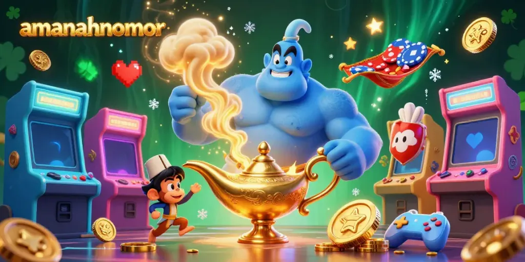 Rasakan pengalaman seru berjudi di amanahnomor dengan genie kuat dan mesin permainan arcade berkilau.
