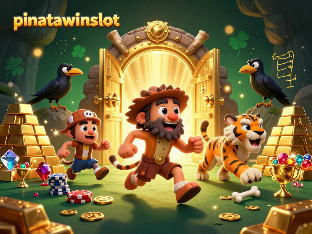 Experience the excitement of pinatawinsslot in a vibrant casino scene filled with treasure and adventure.