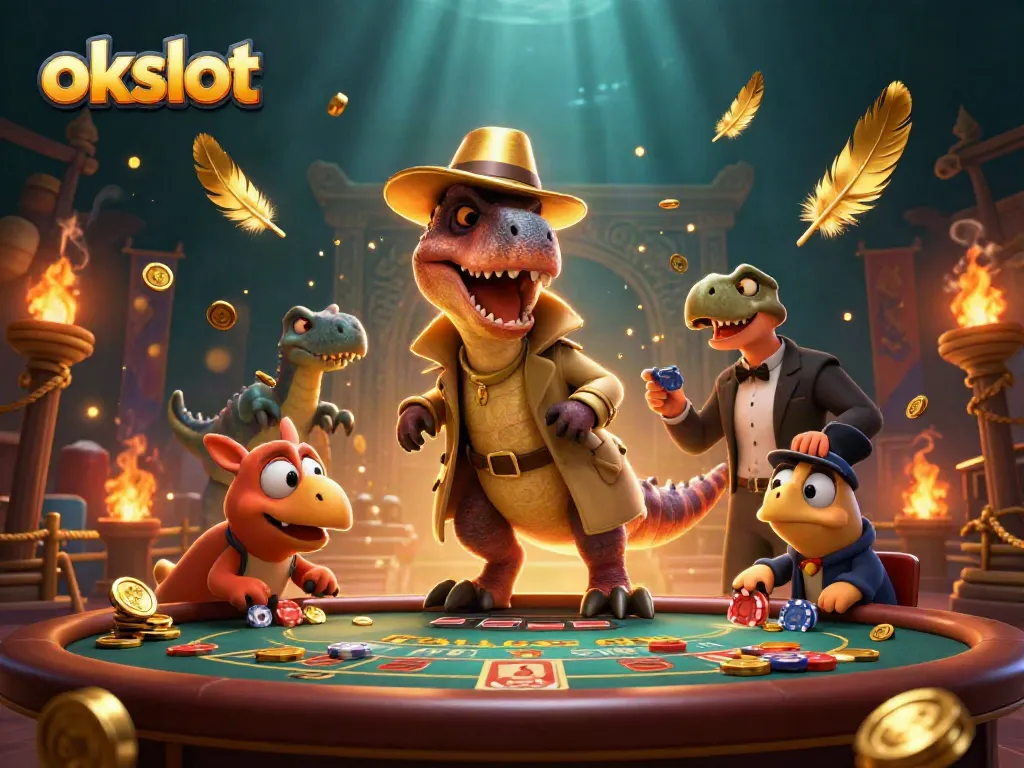 เล่นสล็อตออนไลน์กับ okslot ที่มีการ์ตูนไดโนเสาร์ในคาสิโน พร้อมเงินเดิมพันมากมาย