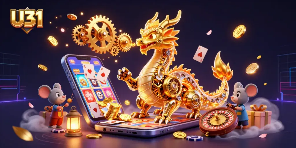 Experience thrilling wins at U31 with a golden dragon unleashing excitement through dynamic gaming elements.